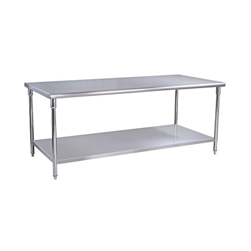 What high-intensity environments are stainless steel panel double deck workbench suitable for?